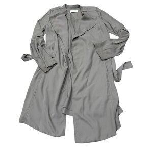 Babaton Gray Wrap Robe with Soft Drapey Fabric